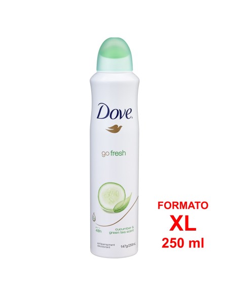 dove deodorante spray formato xl 250ml - 48h no alcool - cetriolo e te verde: tuttocasashop.it: igiene e cura della persona