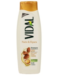 vidal shampoo 250ml - nutre & ripara capelli secchi olio di argan e ceramidi: tuttocasashop.it: igiene e cura della persona