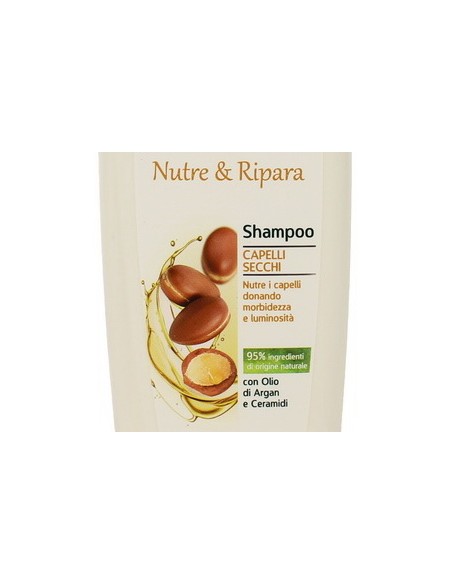 vidal shampoo 250ml - nutre & ripara capelli secchi olio di argan e ceramidi: tuttocasashop.it: igiene e cura della persona