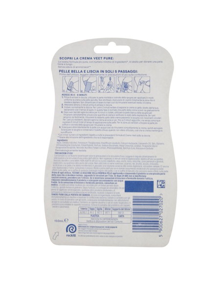 veet crema depilatoria sotto la doccia 150ml - pelli normali: tuttocasashop.it: igiene e cura della persona