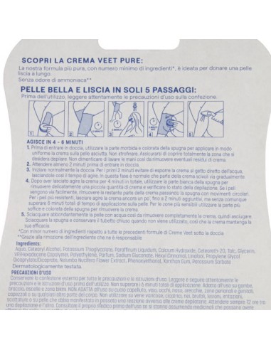 veet crema depilatoria sotto la doccia 150ml - pelli normali: tuttocasashop.it: igiene e cura della persona