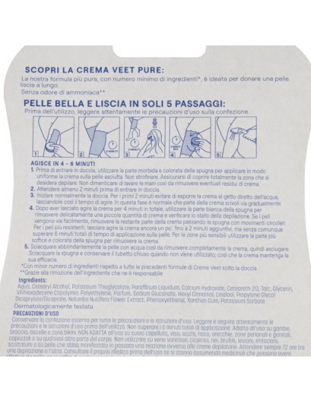 veet crema depilatoria sotto la doccia 150ml - pelli normali: tuttocasashop.it: igiene e cura della persona