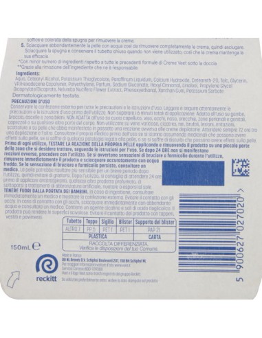 veet crema depilatoria sotto la doccia 150ml - pelli normali: tuttocasashop.it: igiene e cura della persona