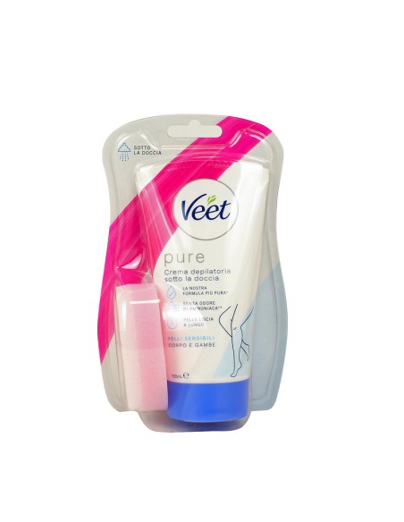 veet crema depilatoria sotto la doccia 150ml - pelli sensibili: tuttocasashop.it: igiene e cura della persona