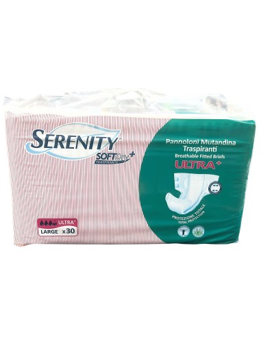 serenity pannoloni mutandina per incontinenti - 30 pezzi - ultra - taglia l: tuttocasashop.it: igiene e cura della persona