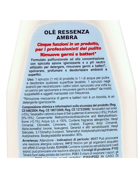 ole' oies ressenza deodorante multiuso igienizzante 750ml - ambra: tuttocasashop.it: pulizia e cura della casa