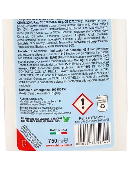 ole' oies ressenza deodorante multiuso igienizzante 750ml - ambra: tuttocasashop.it: pulizia e cura della casa