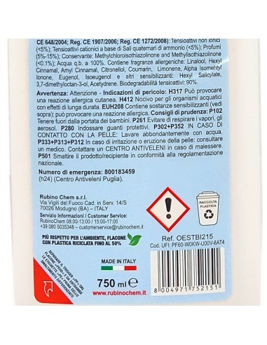 ole' oies ressenza deodorante multiuso igienizzante 750ml - bianca: tuttocasashop.it: pulizia e cura della casa