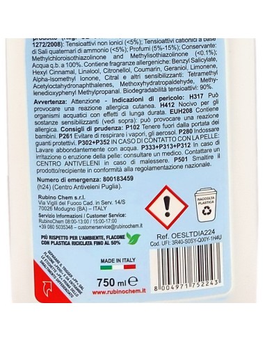 ole' oies ressenza deodorante multiuso igienizzante 750ml - luxury diamond: tuttocasashop.it: pulizia e cura della casa