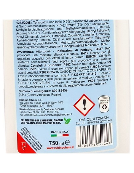 ole' oies ressenza deodorante multiuso igienizzante 750ml - luxury diamond: tuttocasashop.it: pulizia e cura della casa
