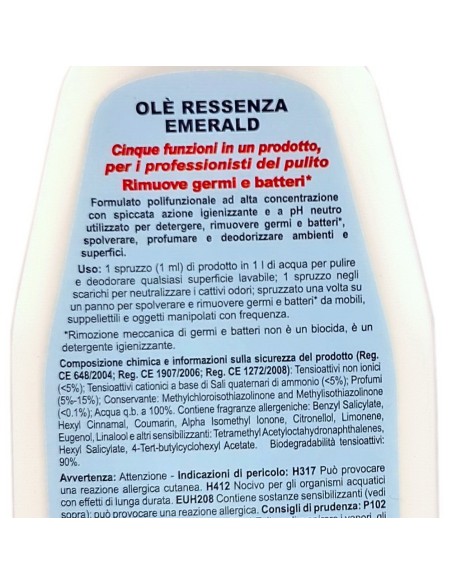 ole' oies ressenza deodorante multiuso igienizzante 750ml - luxury emerald: tuttocasashop.it: pulizia e cura della casa