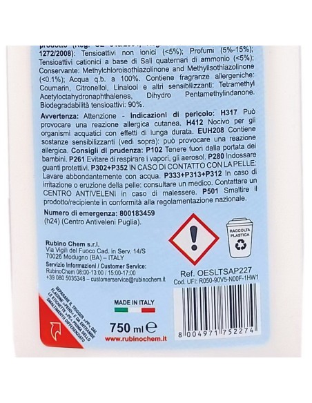 ole' oies ressenza deodorante multiuso igienizzante 750ml - luxury sapphire: tuttocasashop.it: pulizia e cura della casa