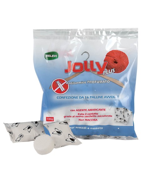 jolly plus palline antitarme - 100g - antitarmico per indumenti cassetti: tuttocasashop.it: pulizia e cura della casa