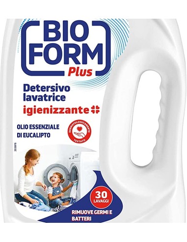 bioform detersivo lavatrice liquido 30 lavaggi 1625ml - igienizzante: tuttocasashop.it: prodotti per bucato e tessuti