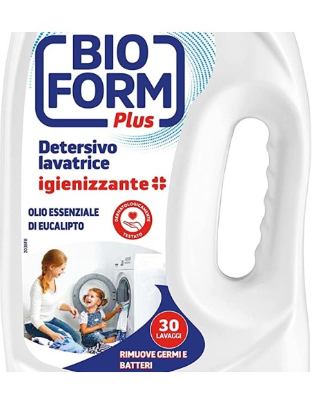 bioform detersivo lavatrice liquido 30 lavaggi 1625ml - igienizzante: tuttocasashop.it: prodotti per bucato e tessuti