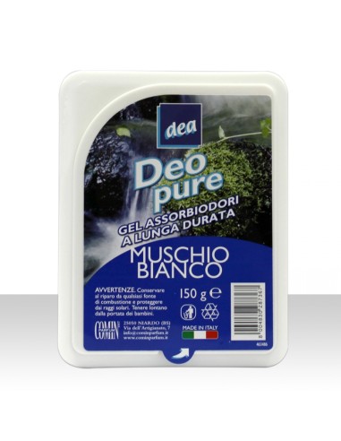 dea deodorante per ambienti assorbiodori in gel 150g - muschio bianco: tuttocasashop.it: pulizia e cura della casa
