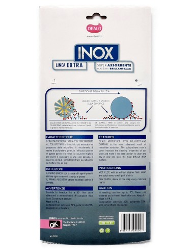 dealo panno microfibra con trattamento al poliuretano - superfici inox: tuttocasashop.it: pulizia e cura della casa