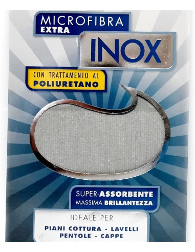 dealo panno microfibra con trattamento al poliuretano - superfici inox: tuttocasashop.it: pulizia e cura della casa