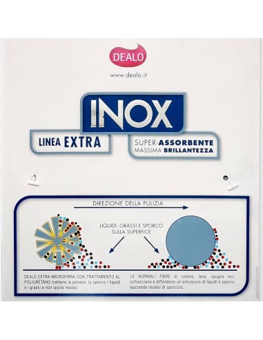 dealo panno microfibra con trattamento al poliuretano - superfici inox: tuttocasashop.it: pulizia e cura della casa
