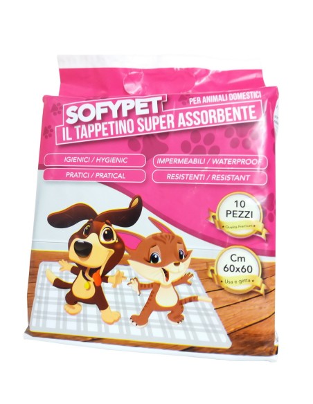 sofys 10 traverse per animali 60x60cm - tappetini assorbenti multiuso: tuttocasashop.it: altro - bazar