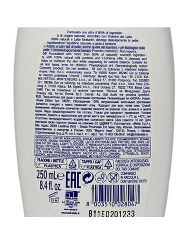 nidra docciaschiuma 250ml - doccia latte - idratante con proteine del latte: tuttocasashop.it: igiene e cura della persona