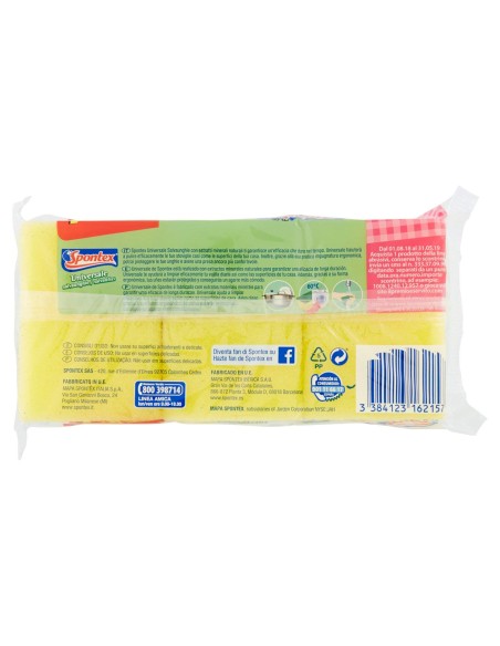 spontex salvaunghie 3 spugne con abrasivo - con impugnatura salvamani: tuttocasashop.it: pulizia e cura della casa