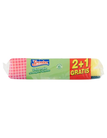 spontex salvaunghie 3 spugne con abrasivo - con impugnatura salvamani: tuttocasashop.it: pulizia e cura della casa