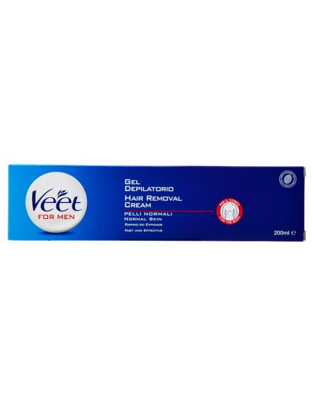 veet for men crema depilatoria - 200ml - depilazione maschile pelli normali: tuttocasashop.it: igiene e cura della persona