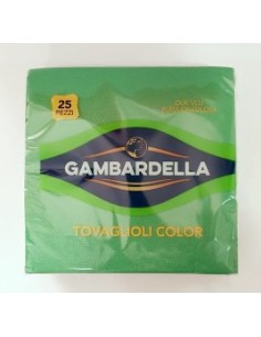 gambardella tovaglioli doppio velo 33x33cm 25 pezzi - verde: tuttocasashop.it: carta & monouso