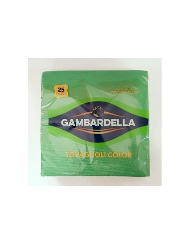 gambardella tovaglioli doppio velo 33x33cm 25 pezzi - verde: tuttocasashop.it: carta & monouso