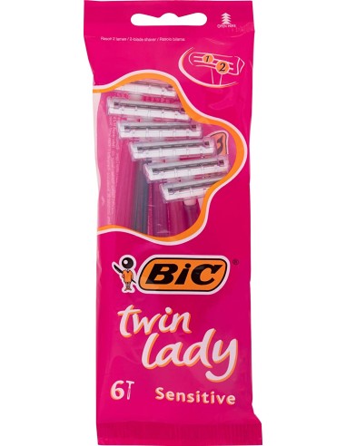 bic twin lady rasoi radi e getta bilama 6pz sensitive - donna: tuttocasashop.it: igiene e cura della persona