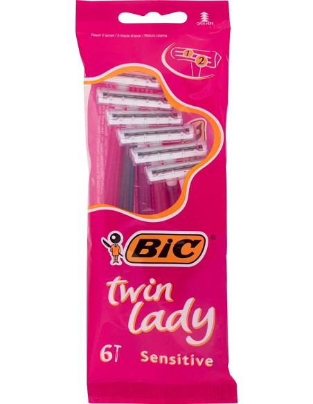 bic twin lady rasoi radi e getta bilama 6pz sensitive - donna: tuttocasashop.it: igiene e cura della persona