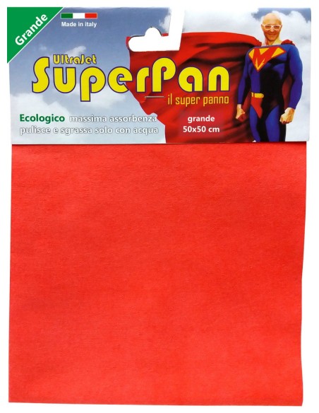 superpan ultrajet panno microfibra grande 50x50cm - colori assortiti: tuttocasashop.it: pulizia e cura della casa
