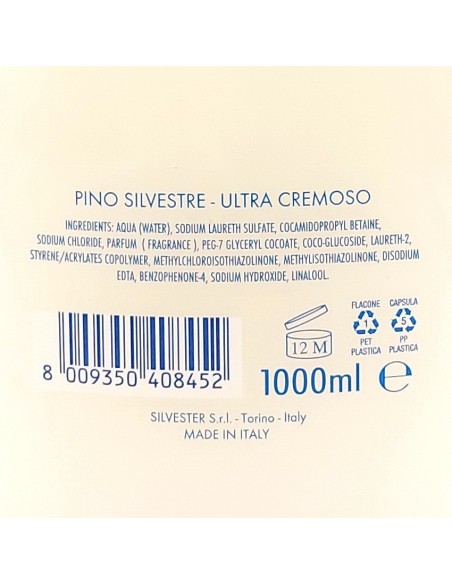 pino silvestre bagnoschiuma 1 litro - ultra cremoso: tuttocasashop.it: igiene e cura della persona