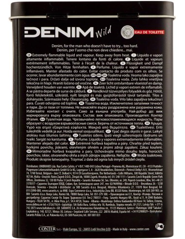denim eau de toilette 100ml - wild - confezione speciale in latta: tuttocasashop.it: igiene e cura della persona