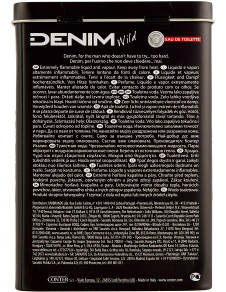 denim eau de toilette 100ml - wild - confezione speciale in latta: tuttocasashop.it: igiene e cura della persona