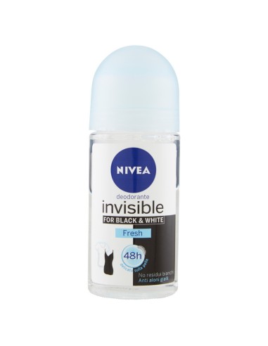 nivea deodorante roll-on 50ml - 48h - invisible for black & white - pure: tuttocasashop.it: igiene e cura della persona