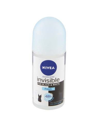 nivea deodorante roll-on 50ml - 48h - invisible for black & white - pure: tuttocasashop.it: igiene e cura della persona