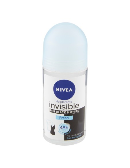nivea deodorante roll-on 50ml - 48h - invisible for black & white - pure: tuttocasashop.it: igiene e cura della persona