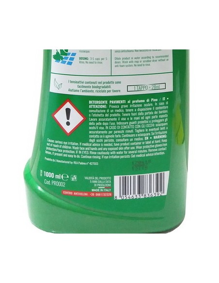 puli re detergente liquido per pavimenti 1000ml - profumo di pino: tuttocasashop.it: pulizia e cura della casa