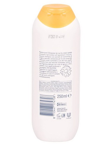 dimension shampoo 250ml - estratti di camomilla - capelli chiari lucentezza: tuttocasashop.it: igiene e cura della persona