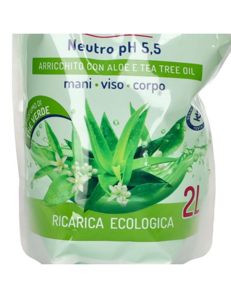 hgs sapone liquido maxi ecoricarica busta - 2 litri - aloe e tea tree oil: tuttocasashop.it: igiene e cura della persona