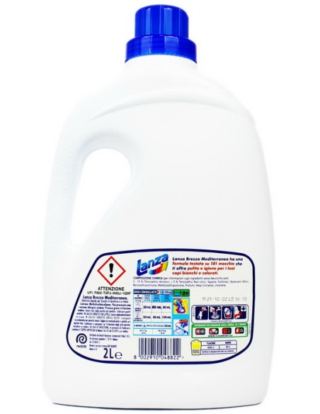 lanza detersivo lavatrice liquido 40 lavaggi 2000ml - brezza mediterranea: tuttocasashop.it: prodotti per bucato e tessuti