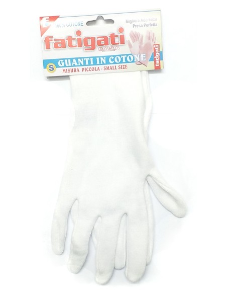 fatigati guanti in cotone bianchi - misura piccola: tuttocasashop.it: pulizia e cura della casa