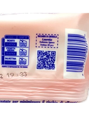 laurella salviettine imbevute per igiene intima - 20 pezzi: tuttocasashop.it: igiene e cura della persona