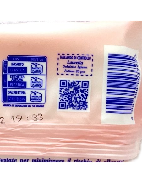 laurella salviettine imbevute per igiene intima - 20 pezzi: tuttocasashop.it: igiene e cura della persona