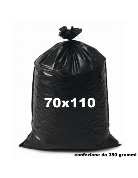 cheapy sacco rifiuti misura condominiale 70x110cm - 350g - neri - resistenti: tuttocasashop.it: pulizia e cura della casa