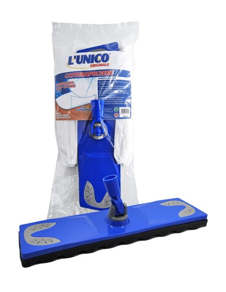 l'unico catturapolvere - kit scopa + 10 panni 60x35cm - attacco universale: tuttocasashop.it: pulizia e cura della casa