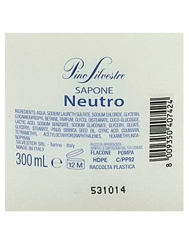 pino silvestre sapone liquido 300ml - idratante - neutro: tuttocasashop.it: igiene e cura della persona