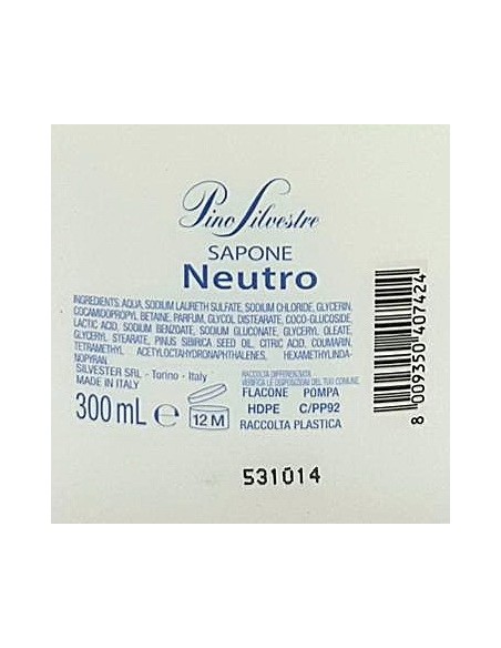 pino silvestre sapone liquido 300ml - idratante - neutro: tuttocasashop.it: igiene e cura della persona